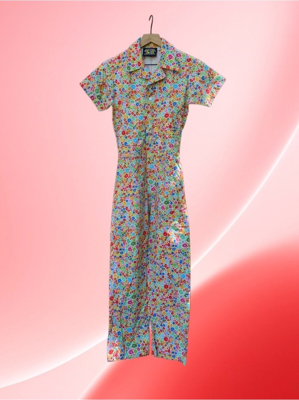 Big Bud Press Rainbow Blossom Short Sleeve Jumpsuit Size XS
